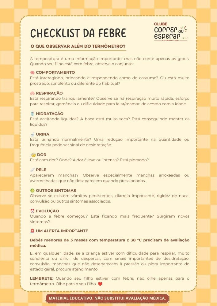 Capa de Checklist da Febre