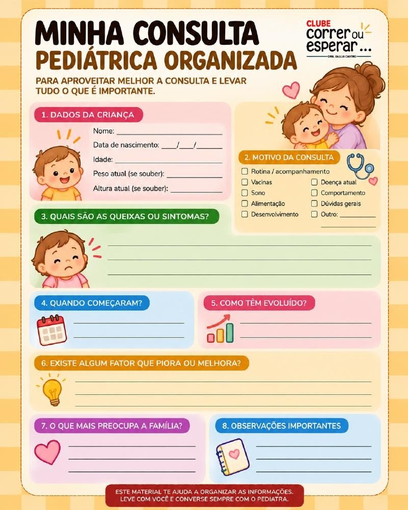 Capa de Minha Consulta Pediátrica Organizada