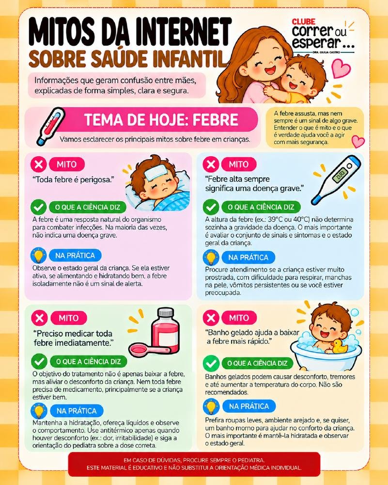 Capa de Mitos da Internet sobre Saúde Infantil
